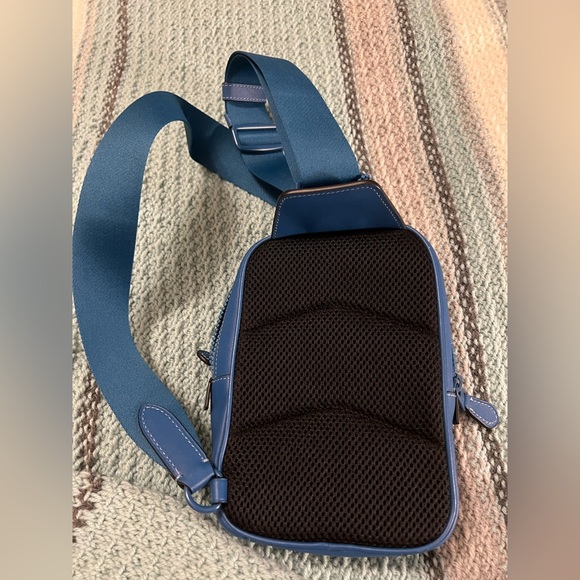 COACH TRACK PACK Men Unisex SIGNATURE LEATHER Blue Jay CH072 - Picture 7 of 8